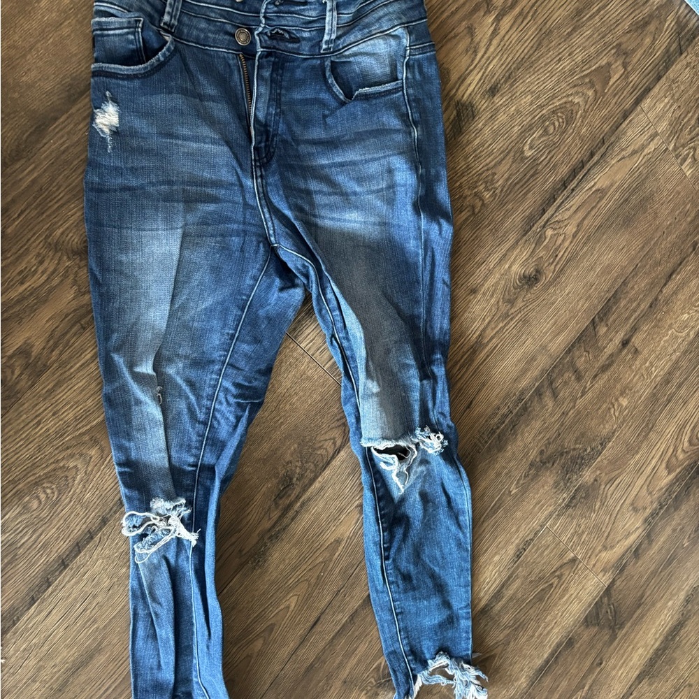 KanCan Ripped Blue Skinny Jeans